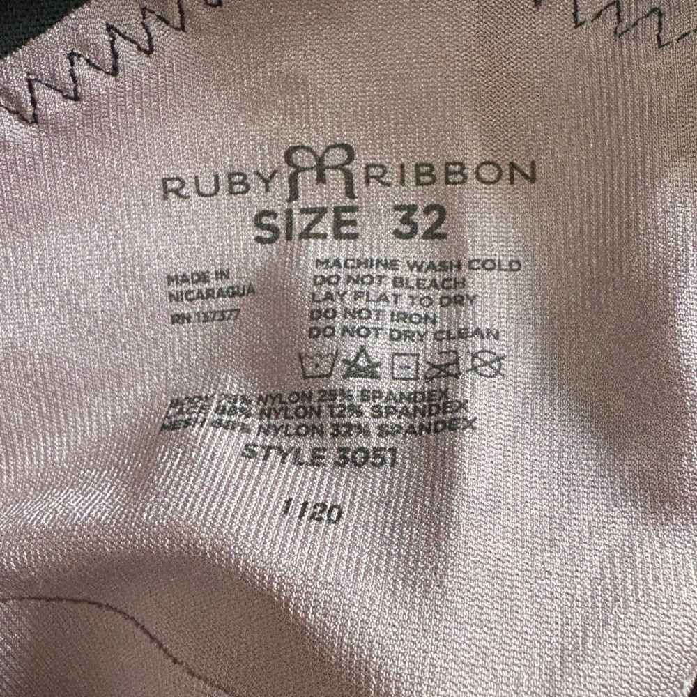 Ruby Ribbon Pin-up Racerback Demi Bra Size 32 Lavender NWT - Picture 4 of 5